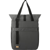 Aft Recycled Computer Tote — Gray (GY) — blank back view — 7
