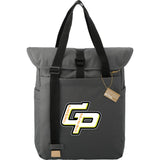 Aft Recycled Computer Tote — Gray (GY) — decorated front view — 2