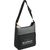 NBN Trailhead Recycled Zippered Tote — Black — decorated right angle — 4