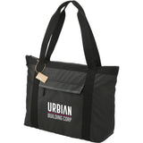 NBN All-Weather Recycled Tote — Black (BK) — decorated left angle — 4
