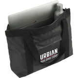 NBN All-Weather Recycled Tote — Black (BK) — decorated right angle — 2