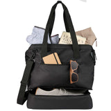 Daybreak Recycled Weekender Tote — Black (BK) — blank product view — 3
