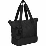 Daybreak Recycled Travel Tote — Black (BK) — blank right angle — 12