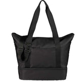 Daybreak Recycled Travel Tote — Black (BK) — blank front view — 10