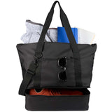 Daybreak Recycled Travel Tote — Black (BK) — blank product view — 9
