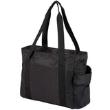 Daybreak Recycled Multipurpose Tote — Black (BK) — blank left angle — 9