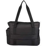 Daybreak Recycled Multipurpose Tote — Black (BK) — blank back view — 7