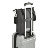 Repreve® Ocean Computer Tote — Charcoal (CA) — blank left angle — 8