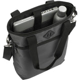Repreve® Ocean Computer Tote — Charcoal (CA) — blank right angle — 7