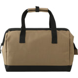 NBN Recycled Utility Zippered Tool Tote — Brown (BR) — blank back view — 14