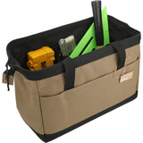 NBN Recycled Utility Zippered Tool Tote — Brown (BR) — blank right angle — 10