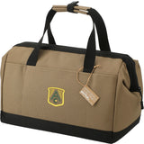 NBN Recycled Utility Zippered Tool Tote — Brown (BR) — decorated left angle — 8