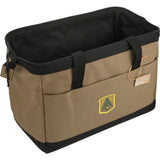 NBN Recycled Utility Zippered Tool Tote — Brown (BR) — decorated right angle — 6