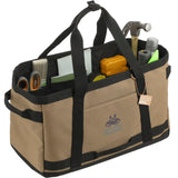NBN Recycled Utility Tote — Brown (BR) — decorated right angle — 3