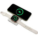 4,000 mAh MagClick™ Wireless Power Bank with Watch Charger SM-2854WH White (WH), supplier product view 9