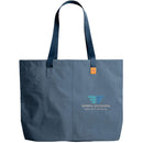 Bellroy Market Tote — Steel Blue (STBL) — decorated front view