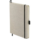 5.5" x 8.5" FSC Mix Recycled Cotton Bound Journal — Natural (NT) — blank left angle