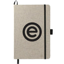 5.5" x 8.5" FSC Mix Recycled Cotton Bound Journal — Natural (NT) — decorated front view