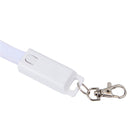 5-in-1 40W PD Charging Cable Lanyard in White — supplier blank front view