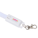 5-in-1 40W PD Charging Cable Lanyard in White — supplier decorated front view