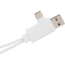 5-in-1 Recycled Charging Cable in White — supplier blank view