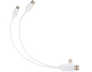 5-in-1 Recycled Charging Cable in White — supplier blank front view