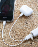 5-in-1 Recycled Charging Cable in White — supplier blank view