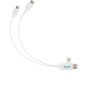 5-in-1 Recycled Charging Cable in White — supplier decorated front view