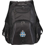 Rainier TSA Friendly 17" Laptop Backpack — Black (BK) — decorated front view — 5