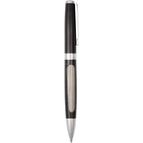 Luxe Recycled Stainless Steel Ballpoint — Black (BK) — blank front view — 7