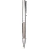 Luxe Recycled Stainless Steel Ballpoint — Silver (SL) — blank front view — 3
