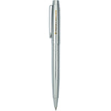 Luxe Recycled Brass Pillar Ballpoint — Silver (SL) — decorated front view — 2