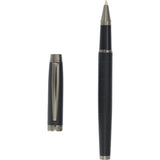 Luxe Recycled Brass Pillar Roller Ball — Black (BK) — blank product view — 8