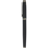 Luxe Recycled Brass Pillar Roller Ball — Black (BK) — blank front view — 7