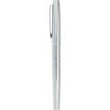 Luxe Recycled Brass Pillar Roller Ball — Silver (SL) — blank front view — 3