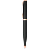 Luxe Recycled Brass Matte Ballpoint — Black (BK) — blank front view — 3