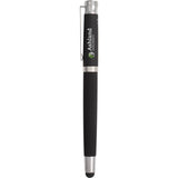 Scripto® Bali Recycled Gel Stylus Pen — Black (BK) — decorated front view — 20