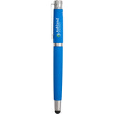 Scripto® Bali Recycled Gel Stylus Pen — Blue (BL) — decorated front view — 11