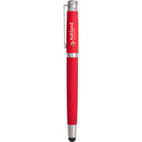 Scripto® Bali Recycled Gel Stylus Pen — Red (RD) — decorated front view — 2