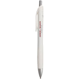 Scripto® Tidal Recycled Gel Pen — White (WH) — decorated front view — 2