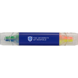 Scripto® Quad Highlighter — Blue (BL) — decorated front view — 32