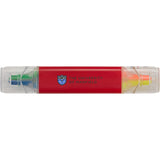 Scripto® Quad Highlighter — Red (RD) — decorated front view — 12