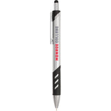 Scripto® Revel Recycled Stylus Pen — Silver (SL) — decorated front view — 2