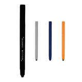 Ambassador Square Ballpoint Stylus — Black (BK) — decorated front view — 19