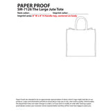 Large Jute Tote — Blue — blank product view — 9
