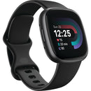 Fitbit Versa 4 Fitness Smartwatch — Black (BK) — watch front angle