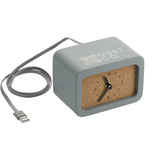 Set in Stone Wireless Charging Desk Clock — Gray (GY) — view 11 — 12