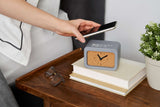 Set in Stone Wireless Charging Desk Clock — Gray (GY) — view 9 — 10