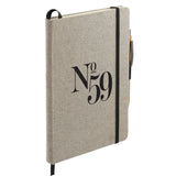 5.5" x 8.5" Recycled Cotton Bound Journal Set — Natural (NT) — decorated right angle — 3