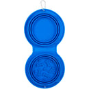 ChowTime Collapsible Dual Pet Bowl 7300-20 — Blue (BL) — view 7